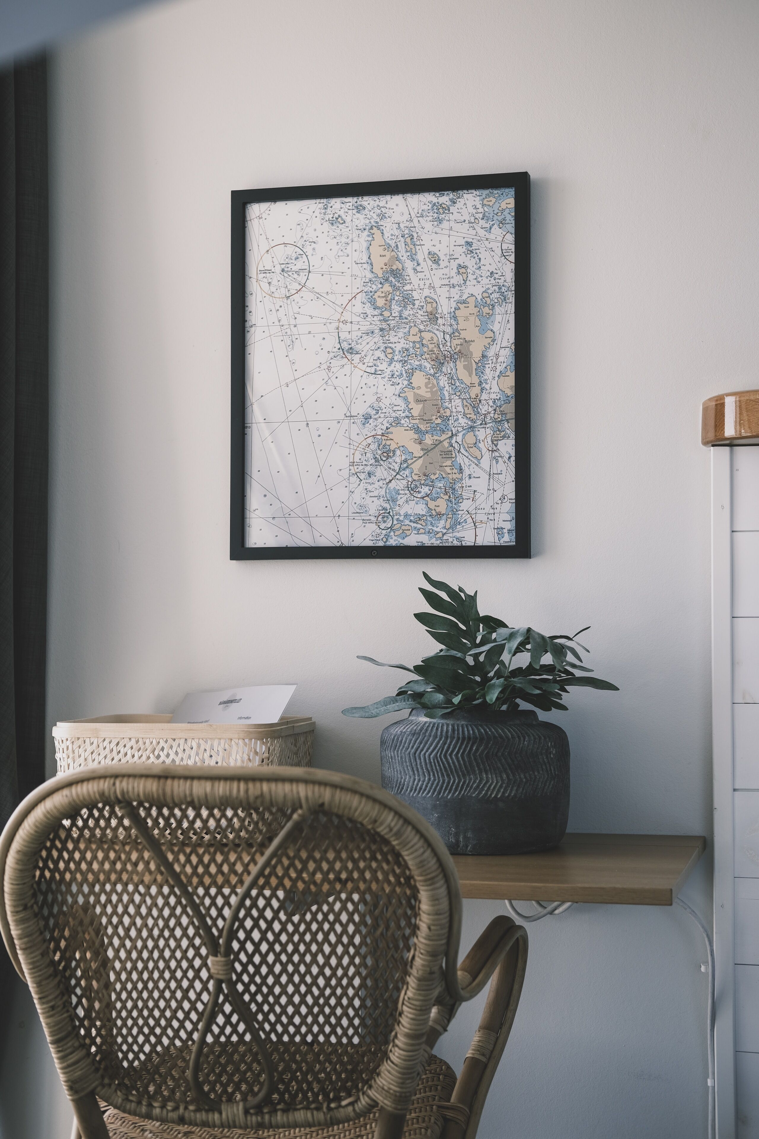 desk, blackout curtains, soundproofing, iron/ironing board