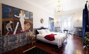 Panoramic Double Room, 1 King Bed, Non Smoking, River View | Egyptian cotton sheets, premium bedding, down duvets, in-room safe - Casa dell'Arte Club House (Lisbon)