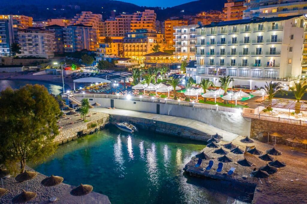 Sun loungers, beach umbrellas, motor boating, fishing