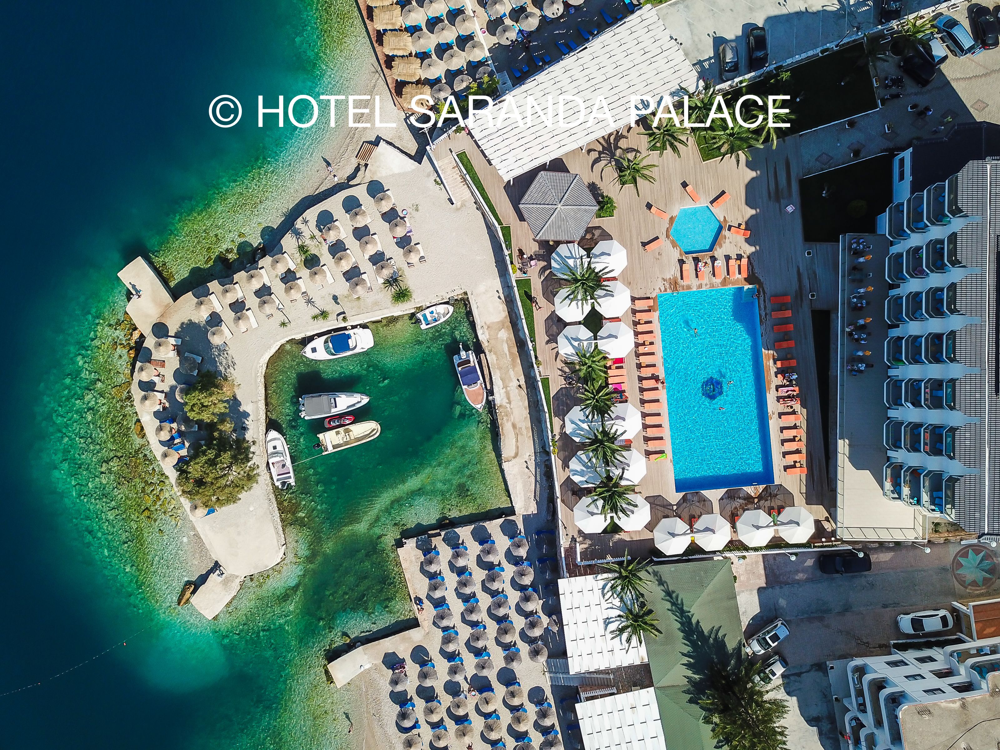 Sun loungers, beach umbrellas, motor boating, fishing