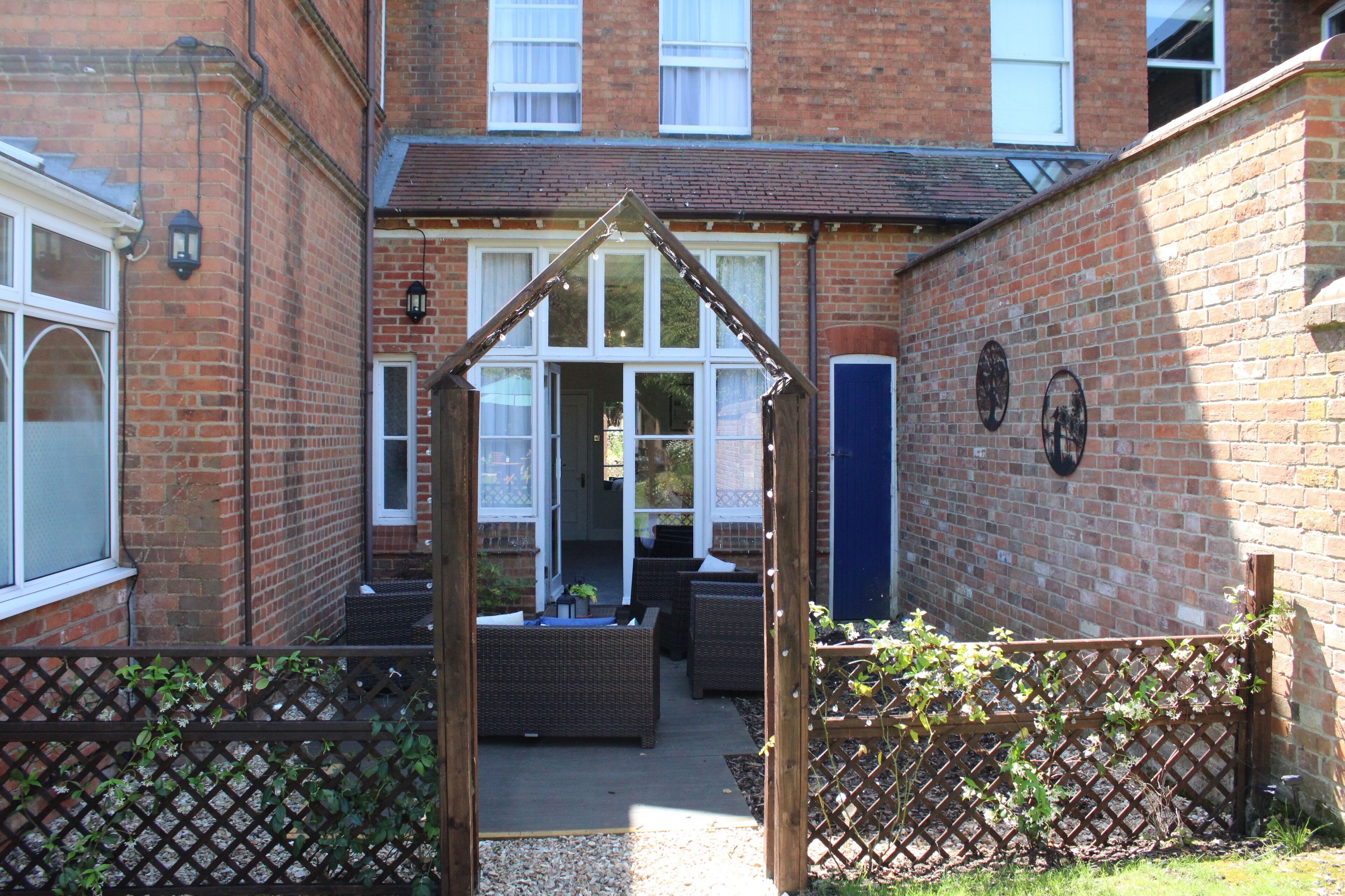 Individually decorated, individually furnished, desk, laptop workspace