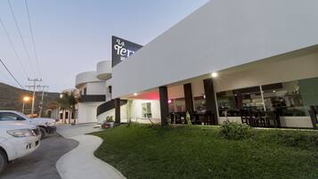 Front of property – evening/night