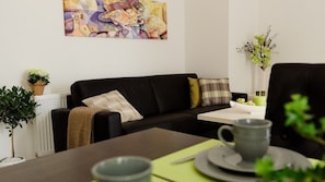 Apartment, Balcony (Ble) | Living area | Flat-screen TV - Arion Thale (Thale)
