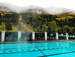 Piscine extérieure, piscine chauffée