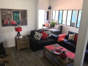 Smart TV, DVD player, books, music library