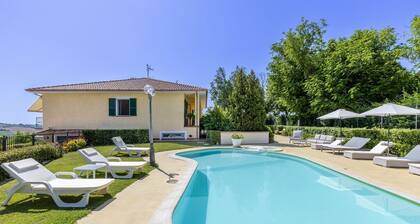 Elegant and comfortable villa with pool and panoramic hillside views, about 30 minutes from the sea
