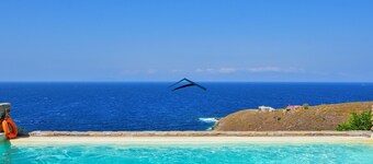 Family villa with a swimming pool and amazing sea view