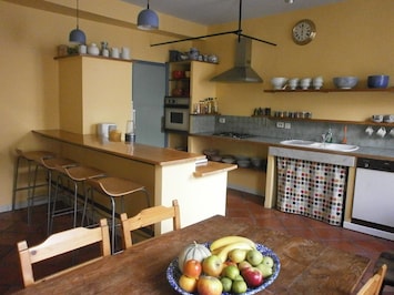 Bright & very spacious kitchen, perfect for cooking & eating altogether.