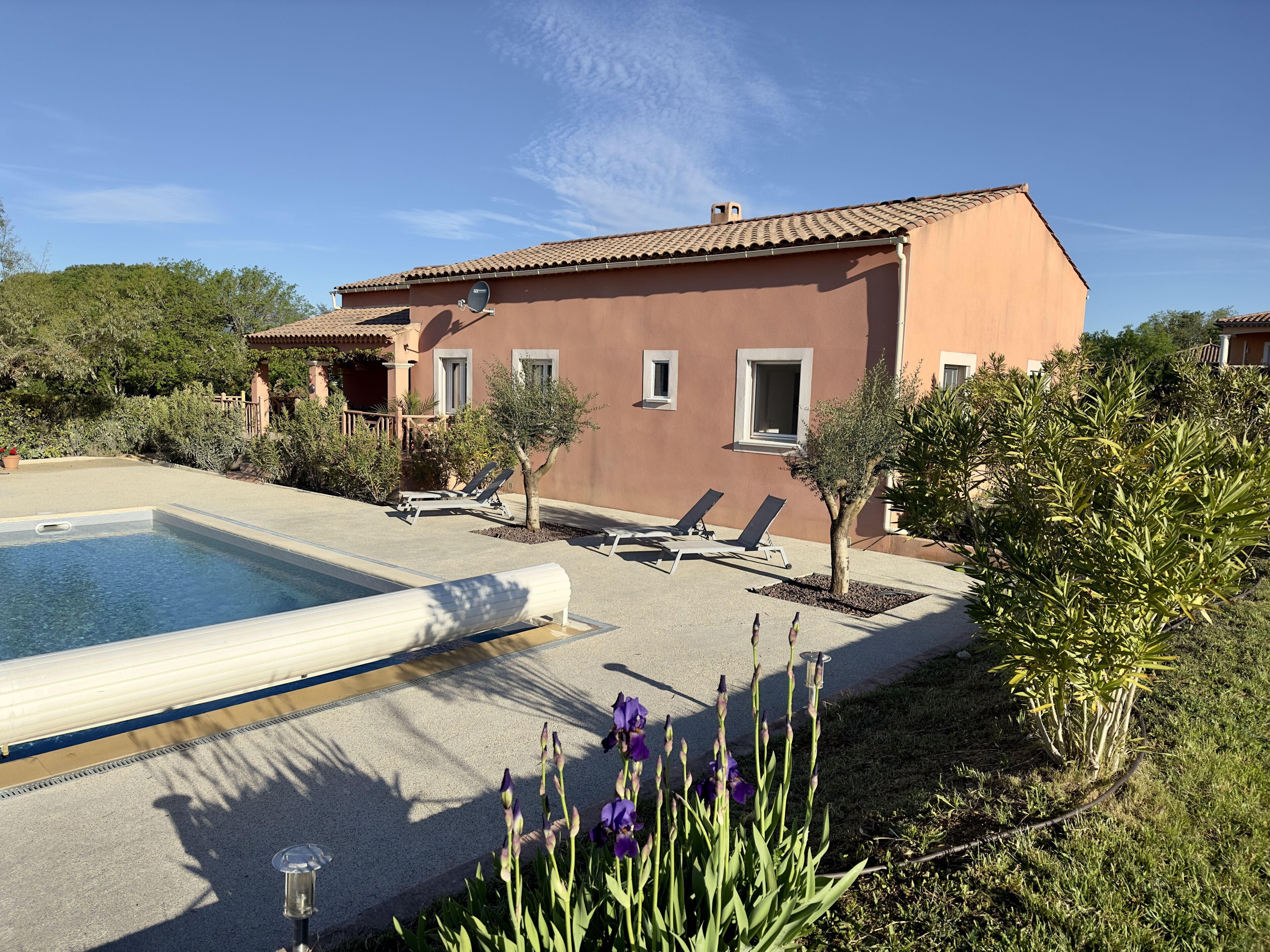 Piscine extérieure, piscine chauffée