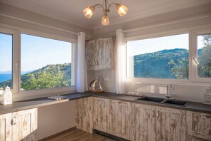 Interior - Villa Vilelmina: Family villa, big pool, stunning Kerasia beach views. (Kerasia)