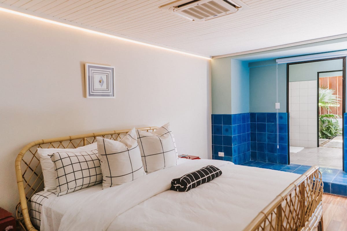 Comfort tweepersoonskamer, 1 kingsize bed, uitzicht op tuin (N 2) | Lakens van Egyptisch katoen, luxe beddengoed, donzen dekbedden