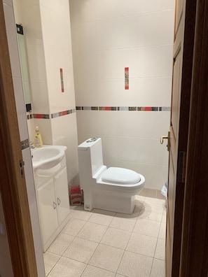 Hair dryer, towels