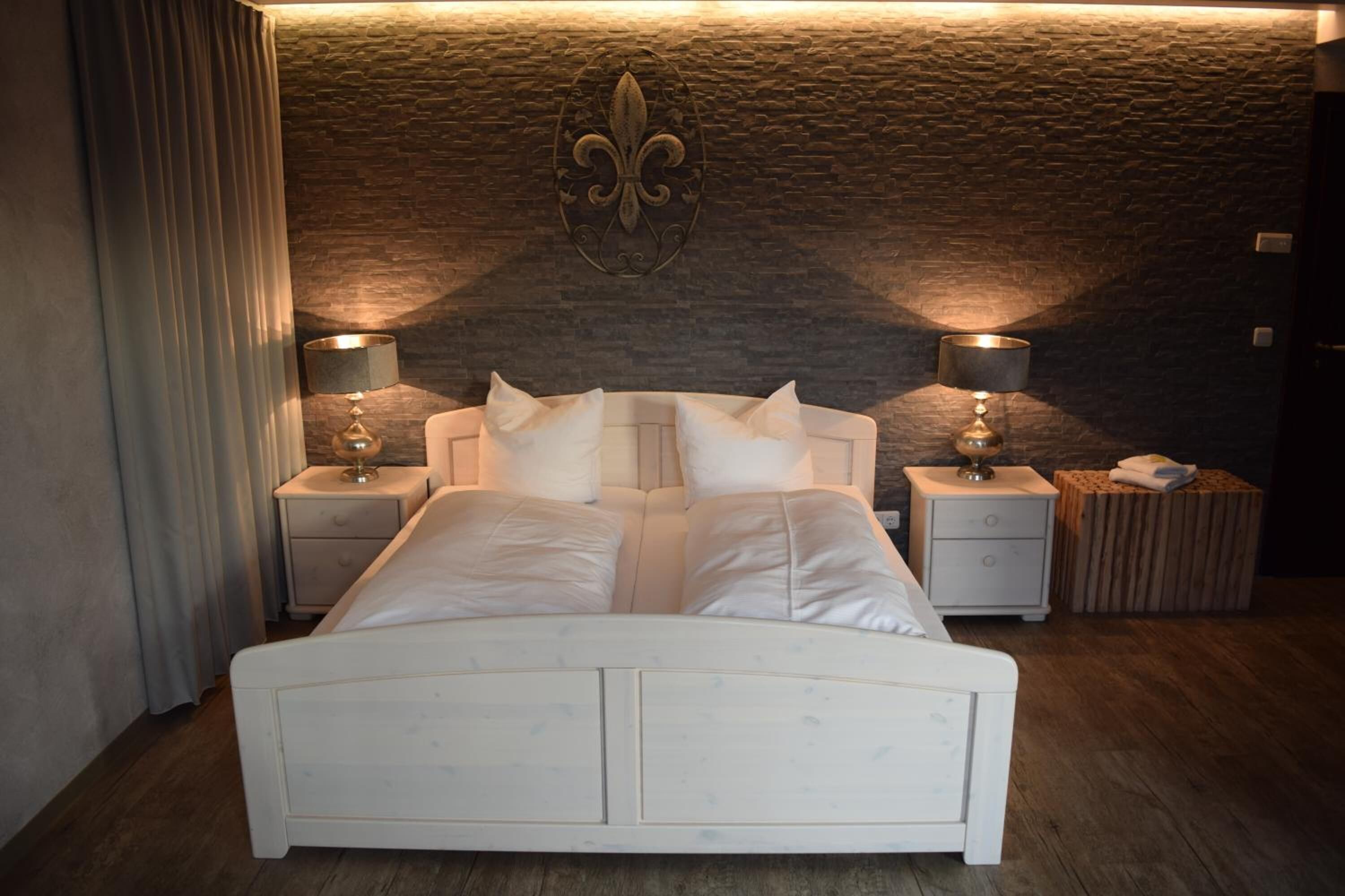 blackout curtains, iron/ironing board, free wifi, bed sheets