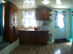 公寓, 1 间卧室 (Garnet) | 私人厨房 | 冰箱、微波炉、炉灶、电热水壶