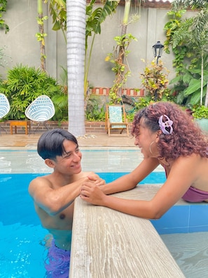 Outdoor pool, open 8:30 AM to 9:00 PM, sun loungers - Camali Hotel (Santa Marta)