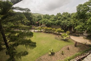 Executive Double Room, 1 Double Bed, Accessible, Pool View | View from room - La Perle River Resorts (Ramnagar)