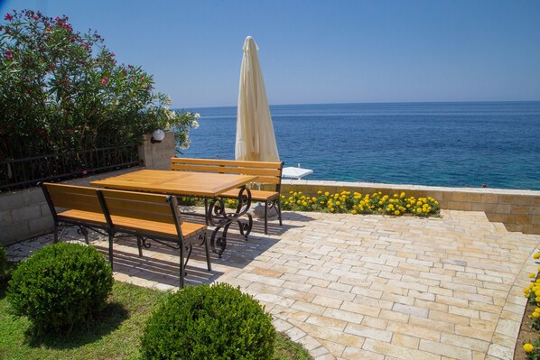 Outdoor banquet area