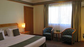Standard Double Room | In-room safe, desk, laptop workspace, blackout curtains