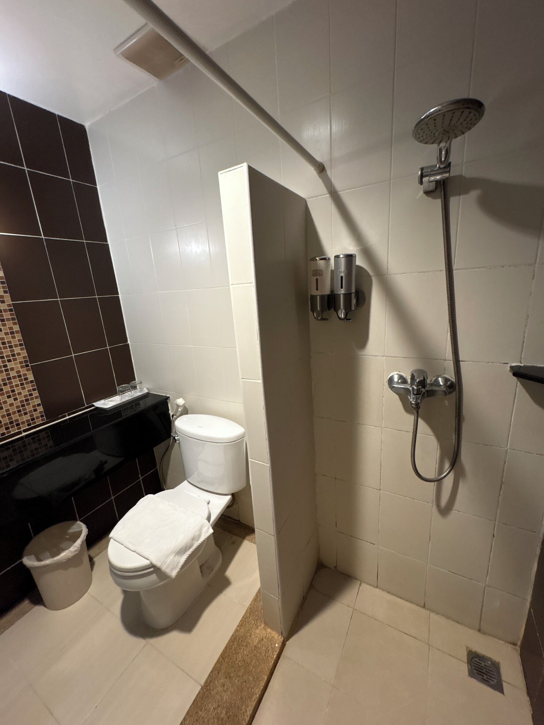 Habitación superior con 2 camas individuales | Baño | Ducha, artículos de higiene personal gratuitos, secador de pelo y bidé