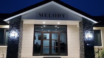 Front of property – evening/night
