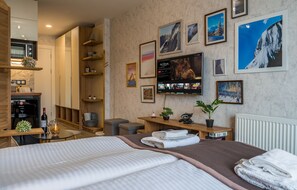 Apartment, Mountain View | Hypo-allergenic bedding, Select Comfort beds, individually decorated - Powderinn (Kazbegi)