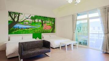 Family Room | Desk, blackout drapes, soundproofing, free WiFi