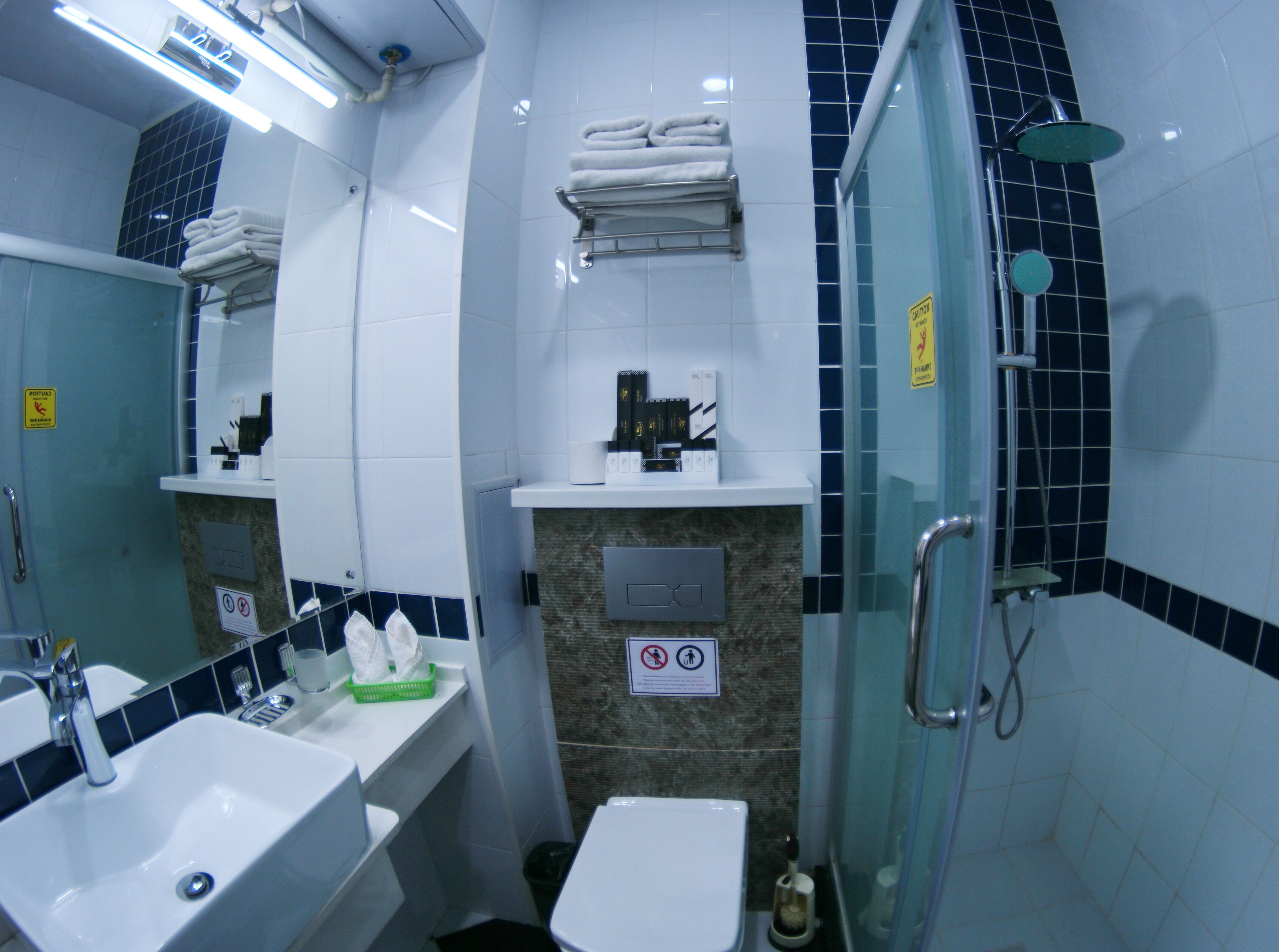 shower, free toiletries, hair dryer, bathrobes