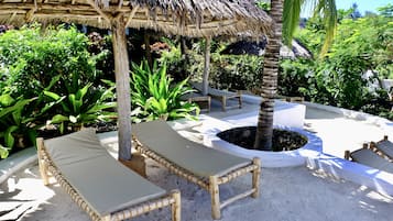 Outdoor treatment area, massages