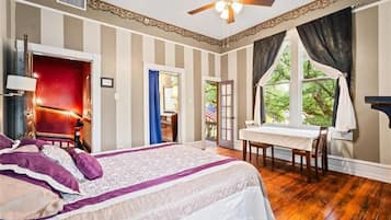 Blackout curtains, iron/ironing board, free WiFi, bed sheets