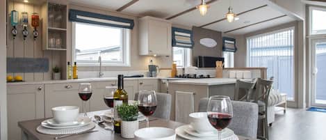 Stargazer 7 Berth with Hot Tub | Private kitchen | Full-size fridge, microwave, oven, stovetop
