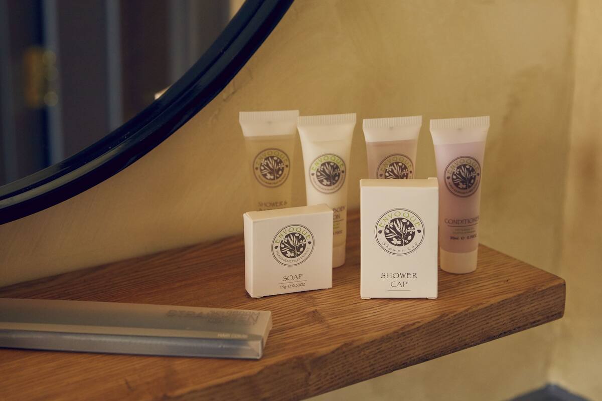 premium bedding, pillow-top beds, blackout curtains, soundproofing