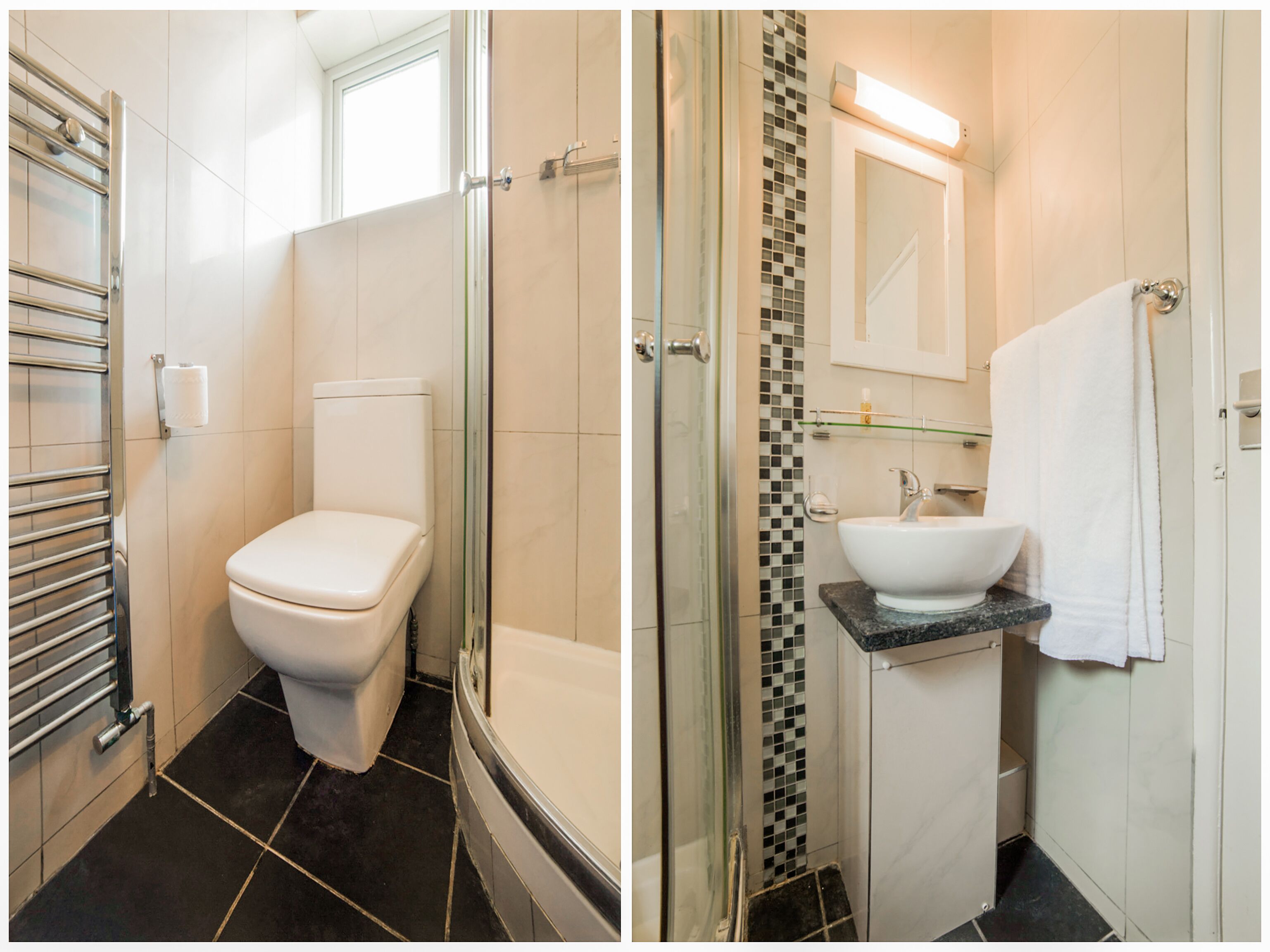Studio | Bathroom | Shower, free toiletries, hair dryer, towels