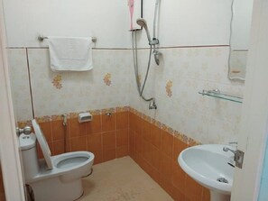 Phòng phong cách cổ điển, nhiều giường, không hút thuốc | Phòng tắm