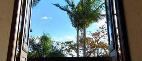 Suíte luxo, vista para a piscina | Vista da sacada