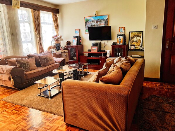 Superior Apartment, 2 Bedrooms | Living room | Flat-screen TV - Home Away from Home in Kilimani (Nairobi)