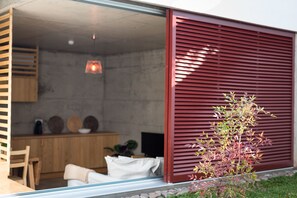 Appartement Design, 1 chambre, cuisine, côté jardin | Terrasse/patio