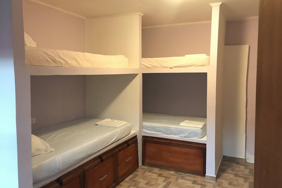 Blackout curtains, free WiFi, bed sheets
