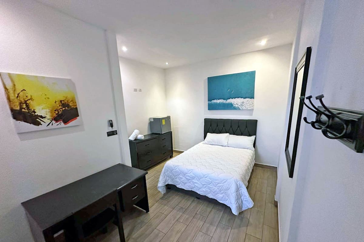 Standaard tweepersoonskamer, 1 queensize bed | Luxe beddengoed, donzen dekbedden, pillowtop-bedden, een minibar