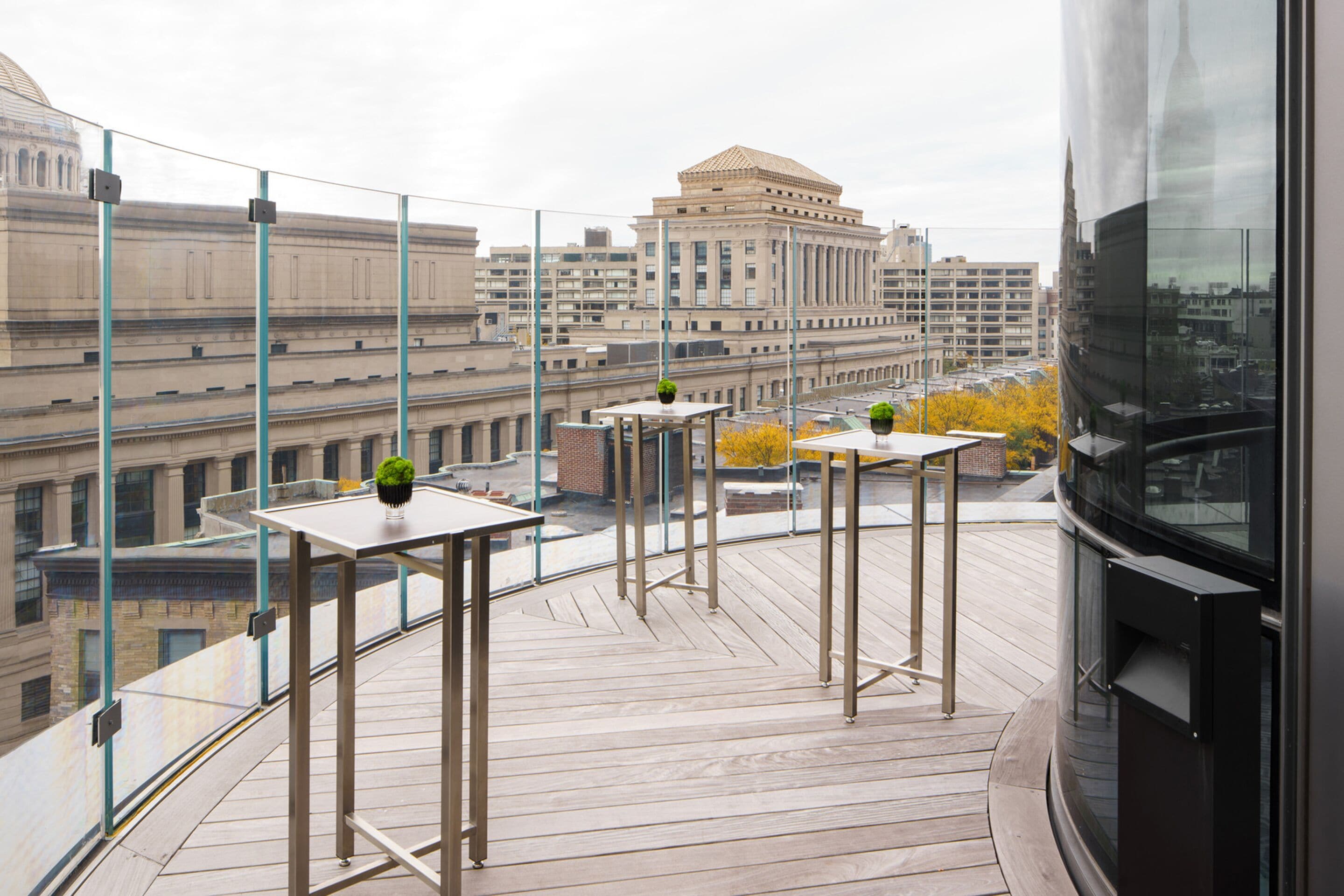 outdoor banquet area