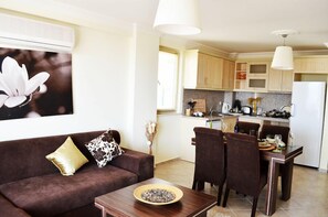 Apartment, 2 Bedrooms, Sea View | Living area | LCD TV - 2 Bedroom Apartment Sea View 3 by Likya Global (Milas)