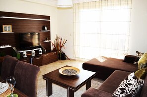 Apartment, 2 Bedrooms, Sea View | Living area | LCD TV - 2 Bedroom Apartment Sea View 7 by Likya Global (Milas)