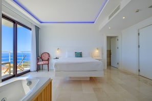 Deluxe Double with Bathtub | 1 Schlafzimmer, Bettwäsche aus ägyptischer Baumwolle