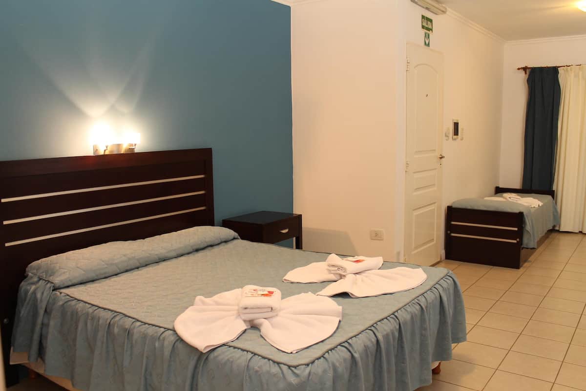 Minibar, desk, blackout drapes, free WiFi
