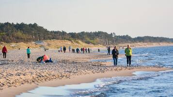 On the beach, white sand, beach bar