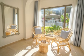 Habitació exclusiva, vistes a la piscina | Vista del jardí