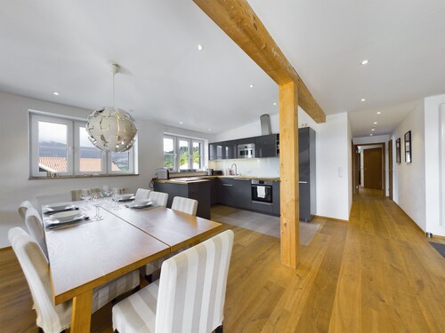 Fantastic central Zugspitze view with parking lot 