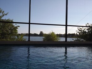 Outdoor pool, a heated pool - House with solar heated pool and lake view! (Port Charlotte)