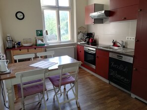 Fridge, oven, stovetop, dishwasher