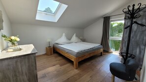 2 bedrooms, in-room safe, iron/ironing board, travel cot