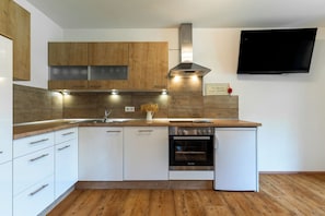 Fridge, oven, stovetop, dishwasher